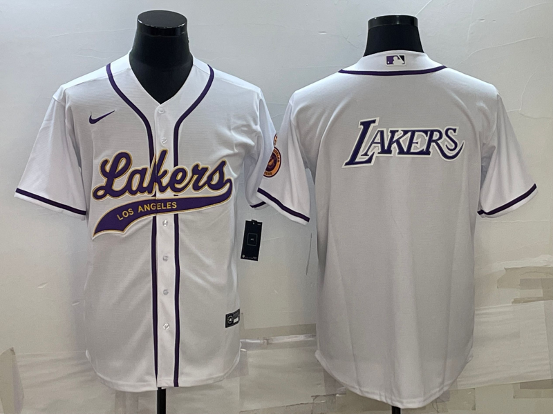 2023 Men Los Angeles Lakers Blank white NBA Jersey style 9->los angeles lakers->NBA Jersey